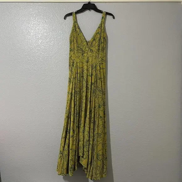 Dresses | Guess Los Angeles Mustard Green Floral Long Maxi Dress Sz S Small | Poshmark Dresses | Guess Los Angeles Mustard Green Floral Long Maxi Dress Sz S Small | Poshmark